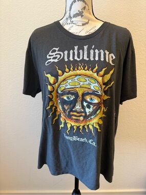 Sublime Black Graphic Sun Short Sleeve Tee